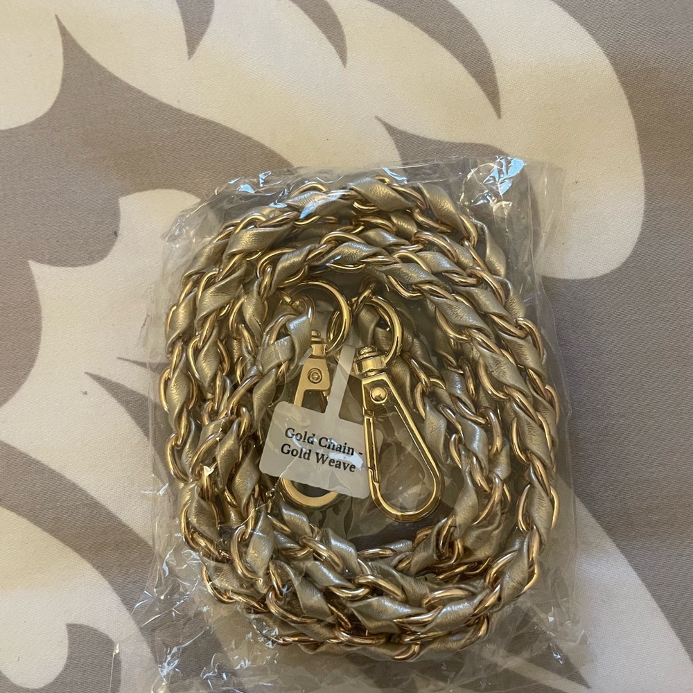 Pom Pom London Gold Chain Strap with Clasps